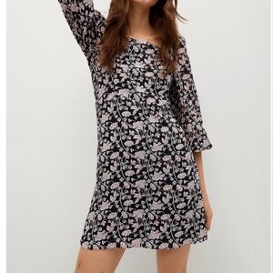 Zara Square Neck Floral Mini Dress